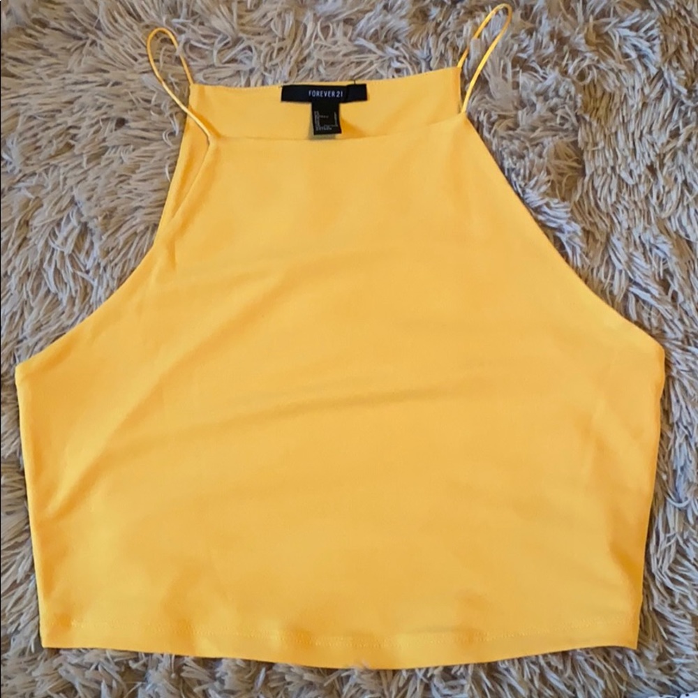 high neck yellow tank
